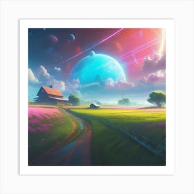 Space Landscape 2 Art Print