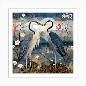 Bird In Nature Great Blue Heron 7 Art Print