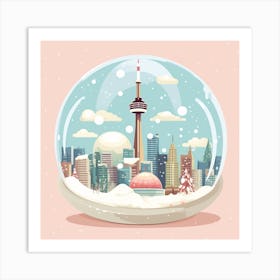 Toronto Canada Snowglobe Art Print