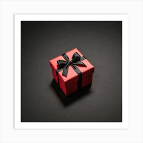 Red Gift Box Art Print