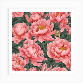 Pink peony Art Print