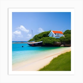 House On The Beach Art Print