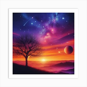 Tree In The Sky 34 Art Print