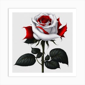 White Rose myluckycharm Art Print