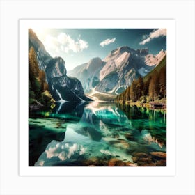 Lake - Lake Stock Videos & Royalty-Free Footage Art Print