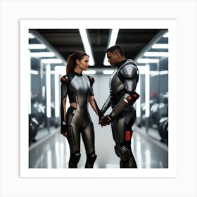 Futuristic Couple 160 Art Print