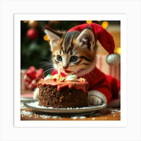 A Purrfect Christmas Wish Art Print