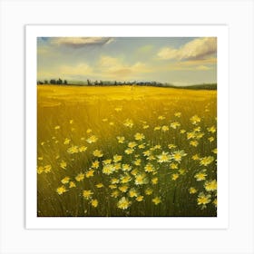 Yellow Daisy Field Art Print