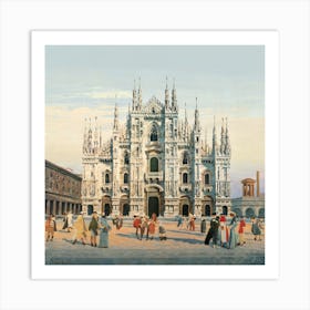 Milano Vintage Travel Poster 4 Art Print