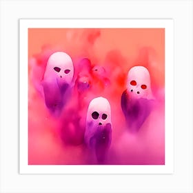 Halloween Ghosts Art Print