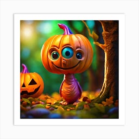 Halloween Pumpkins Art Print