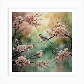 Cherry Blossom Painting 1 Art Print