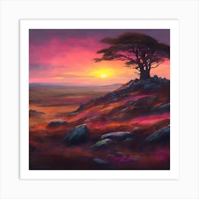 Sunset on the Moors Art Print