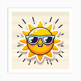 Sun Sticker Art Print