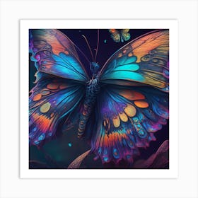 Psychedelic Butterfly Art Print