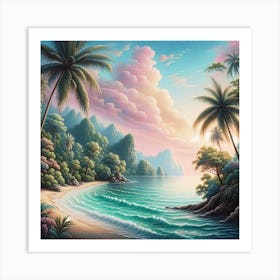 Tropical landscape 13 Art Print