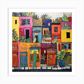 Colorful Mexican Houses Art Print