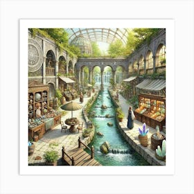 Cascade Sovereignty Market Features Art Print