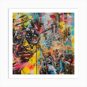 Colored Hues, Graffiti, Street Art, Urban Hues Art Print