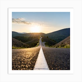 The Long Road Art Print