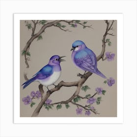 Bluebirds Art Print