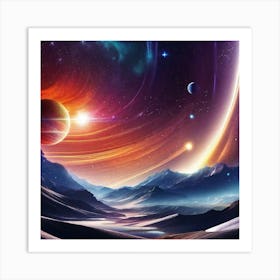 Space Landscape 5 Art Print