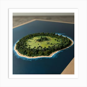 3d Of An Island Art Print