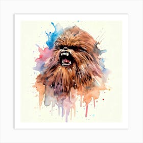 Chewbacca Watercolor Art Print