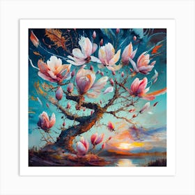 Magnolia Tree Art Print