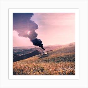 Smoke Rising From A Chimney Art Print