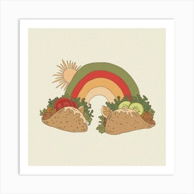 Rainbow Tacos Art Print