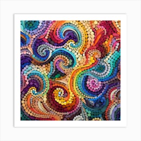 Colorful Swirls 1 Art Print