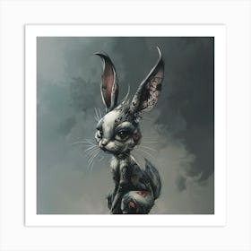 Tattoo Bunny Art Print