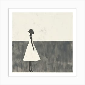 Silhouette Of A Woman 6 Art Print