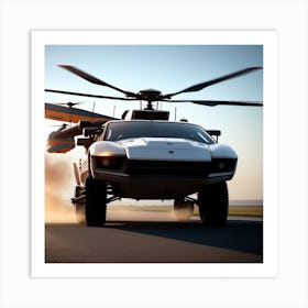 Helicopter  car Art Print