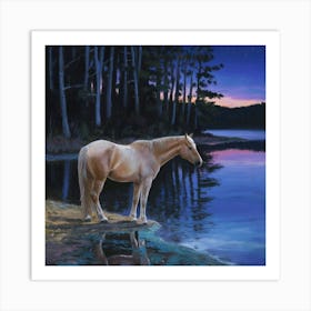 Horse By The Water 9 Art Print