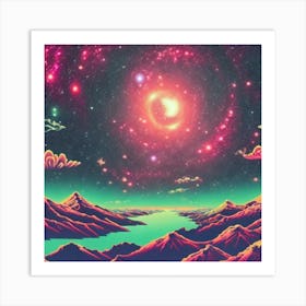 Psychedelic Galaxy Art Print