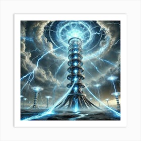 Aether Tower Energy Conduction Art Print