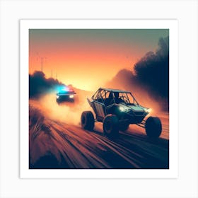 Modern Bootlegger (off road, dirt, police chase, SxS, buggy) Art Print