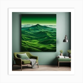 Cuadro Verde Tematico Art Print