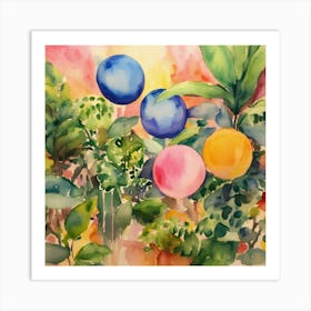 Ballerinas In The Garden Art Print