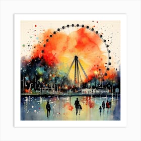 London Ferris Wheel Art Print