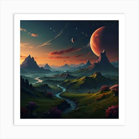 Landscape Painting 1 Art Print