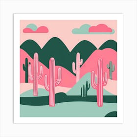 Cactus Landscape Art Print