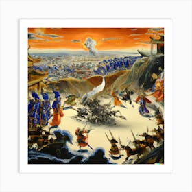 Battle Painting Depicting the Festival of Enormous Changes at the Last Minute 2 Art Print