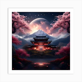 Asian Landscape Wallpaper 1 Art Print