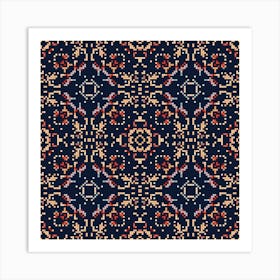 Geometric Traditional ornament. Folk motif. Textile rapport.
Pattern Design (92) Art Print