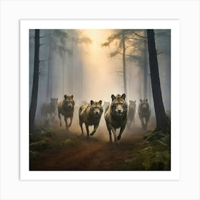 Wolf Pack 4 Art Print