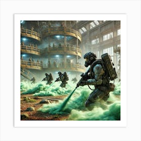 Venusian War Academies Simulated Battlefield Converted Art Print