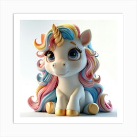 Unicorn 3d Model 12 Art Print